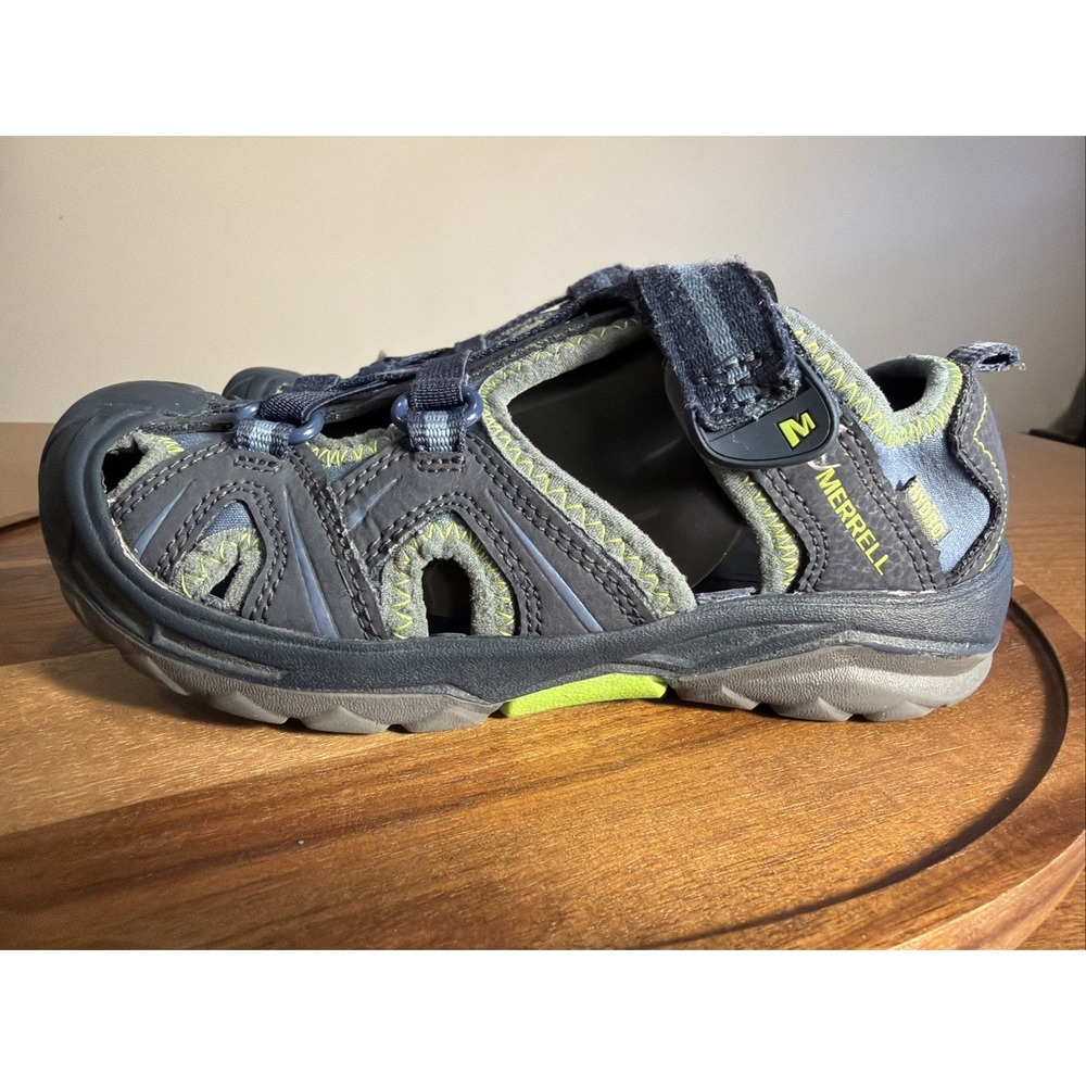 Merrell Hydro Hiker Sandals Navy Green Waterproof Hiking Shoes Youth Boys Size 1